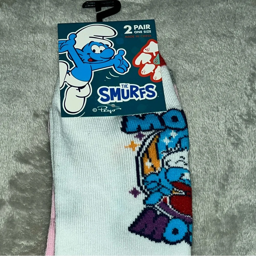 Two pack Smurfs novelty socks